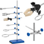 10030756 statyw stojak laboratoryjny z wyposazeniem 60 cm 1 zacisk biurety 2 zaciski 3 pierscienie 60 mm 80 mm 100 mm ean 4062859041050 hurtownia zielona gora