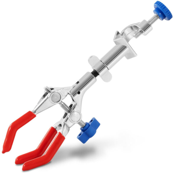 Łapa laboratoryjna do kolb chłodnic 3 palce z zaciskiem 200 mm 1 10030763 1