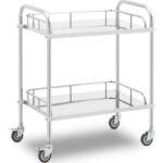 10030855 wozek laboratoryjny zabiegowy stal 2 polki 2 uchwyty 71 x 42 x 86 cm ean 4062859070739 hurtownia sklep