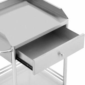 Wózek hotelowy serwisowy STAL 2 półki szuflada 62 x 82 x 46 cm 6 Wózek hotelowy serwisowy STAL 2 półki szuflada 62 x 82 x 46 cm - obrazek 3