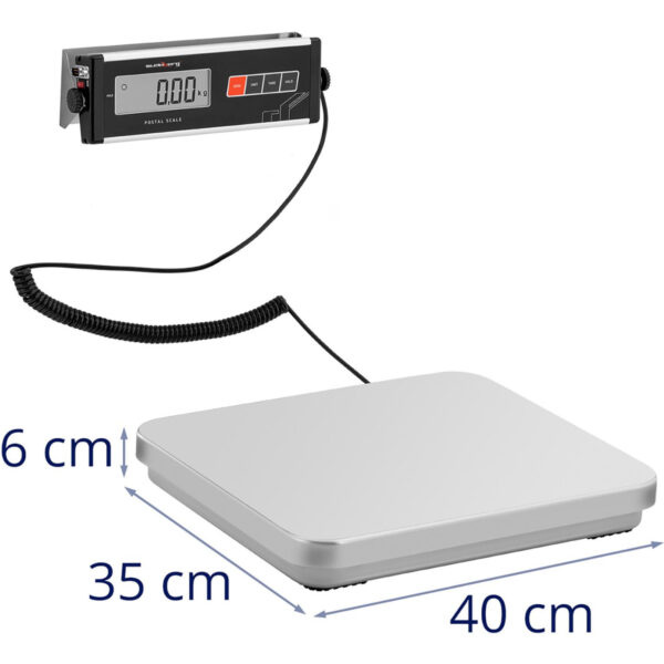 Waga pocztowa platformowa do paczek listów z zewnętrznym LCD 35.5 x 40.5 60 kg/ 0.02 kg 6 10030934 6