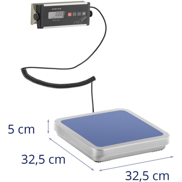 Waga pocztowa platformowa do paczek listów z zewnętrznym LCD 31.5 x 32.5 150 kg/ 0.05 kg 6 10030937 6