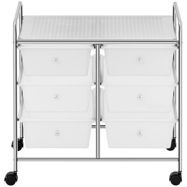 Wózek organizer kosmetyczny łazienkowy z 6 szufladami do 38 kg 63 x 37.5 x 63 cm 1 10040266 1