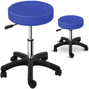 Taboret stołek hoker kosmetyczny obrotowy na kółkach Physa AVERSA niebieski 5 Taboret stołek hoker kosmetyczny obrotowy na kółkach Physa AVERSA niebieski - obrazek 1