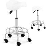 10040301 taboret stolek hoker kosmetyczny siodlowy na kolkach frankfurt do 150 kg bialy ean 4250928676504 hurtownia sklep tanio