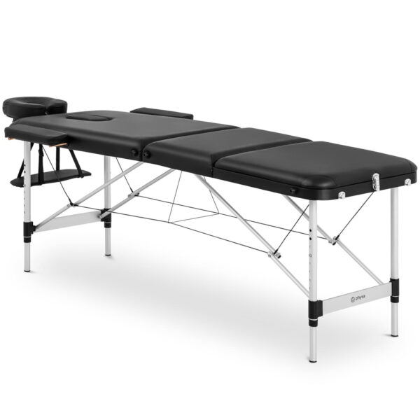 Stół łóżko do masażu przenośne składane Bordeux Black do 180 kg czarne 1 10040390 1