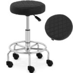 10040401 taboret stolek hoker kosmetyczny z podnozkiem na kolkach stuttgart do 150 kg czarny ean 4062859006899 hurtownia sklep tanio