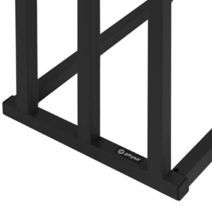 Stojak wieszak na 3 ręczniki wolnostojący podłogowy STAL 55 x 21.5 x 84 cm ciemnoszary 9 Stojak wieszak na 3 ręczniki wolnostojący podłogowy STAL 55 x 21.5 x 84 cm ciemnoszary - obrazek 3