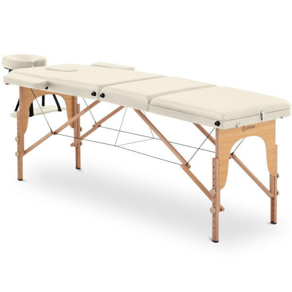 Stół łóżko do masażu drewniane przenośne składane Marseille Beige do 227 kg beżowe 1 10040434 1