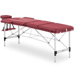 Stół łóżko do masażu przenośne składane Bordeaux Red do 180 kg czerwone 8 Stół łóżko do masażu przenośne składane Bordeaux Red do 180 kg czerwone - obrazek 2