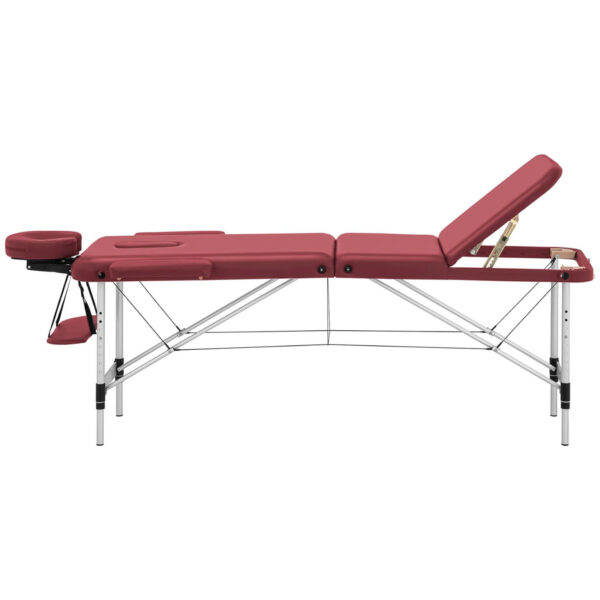 Stół łóżko do masażu przenośne składane Bordeaux Red do 180 kg czerwone 5 10040444 5