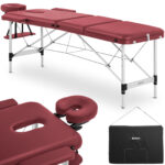 10040444 stol lozko do masazu przenosne skladane bordeaux red do 180 kg czerwone ean 4062859033284 hurtownia zielona gora