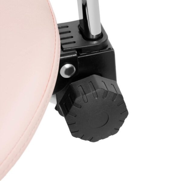 Krzesło kosmetyczne siodłowe z oparciem obrotowe regulowane MANNHEIM POWDER PINK różowe 2 10040495 2