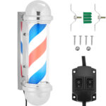 10040659 slupek szyld fryzjerski barberski barber pole obrotowy podswietlany 30 cm srebrny ean 4062859183514 hurtownia sklep tanio