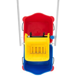Wózek do mycia podłóg z prasą wyciskarką do mopa dwa wiadra 2 x 24 l 15 Wózek do mycia podłóg z prasą wyciskarką do mopa dwa wiadra 2 x 24 l - obrazek 8
