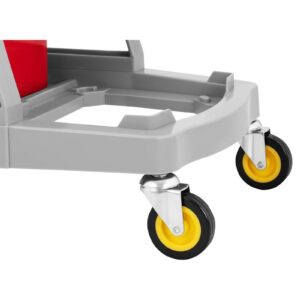 Wózek do mycia podłóg z wyciskarką prasą do mopa płaskiego dwa wiadra 2 x 20 l 12 Wózek do mycia podłóg z wyciskarką prasą do mopa płaskiego dwa wiadra 2 x 20 l - obrazek 6