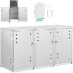 10050268 oslona obudowa kosza kubla na smieci potrojna z okraglymi otworami stal 3x 240 l ean 4062859035424 hurtownia sklep