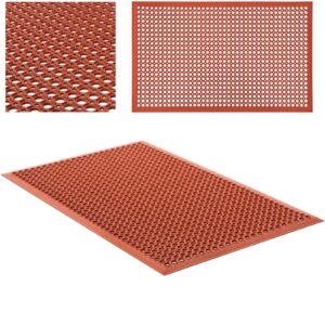 Mata wycieraczka gumowa antypoślizgowa ażurowa 153 x 92 x 1 cm czerwona 5 Mata wycieraczka gumowa antypoślizgowa ażurowa 153 x 92 x 1 cm czerwona - obrazek 1