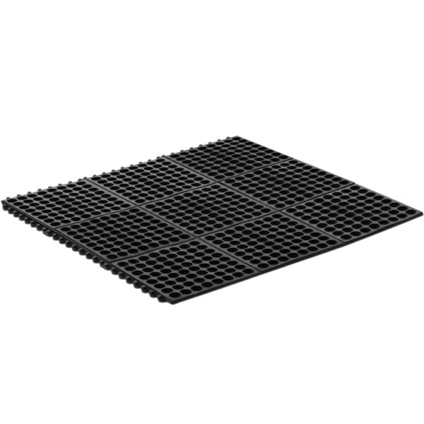Mata wycieraczka gumowa antypoślizgowa ażurowa 92 x 92 x 1 cm czarna 1 10050279 1