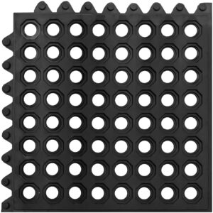 Mata wycieraczka gumowa antypoślizgowa ażurowa 92 x 92 x 1 cm czarna 7 Mata wycieraczka gumowa antypoślizgowa ażurowa 92 x 92 x 1 cm czarna - obrazek 3