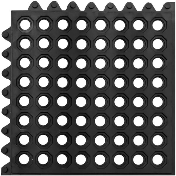 Mata wycieraczka gumowa antypoślizgowa ażurowa 92 x 92 x 1 cm czarna 2 10050279 2