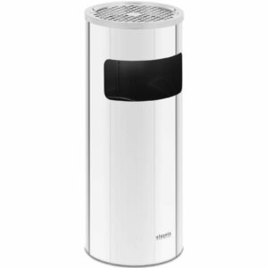 Kosz na odpady śmieci miejski zewnętrzny okrągły z popielnicą śr. 250 x 605 mm STAL srebrny 6 Kosz na odpady śmieci miejski zewnętrzny okrągły z popielnicą śr. 250 x 605 mm STAL srebrny - obrazek 2