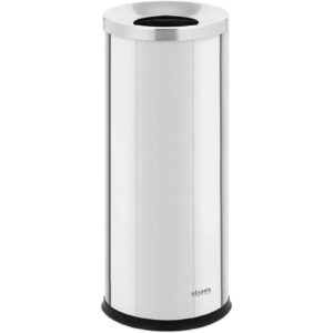 Kosz na odpady śmieci miejski zewnętrzny okrągły śr. 250 x 610 mm STAL srebrny 5 Kosz na odpady śmieci miejski zewnętrzny okrągły śr. 250 x 610 mm STAL srebrny - obrazek 2