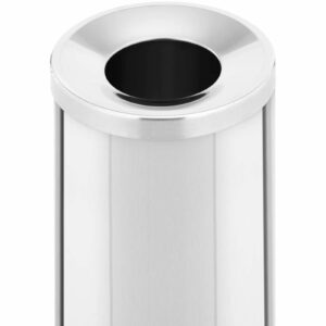 Kosz na odpady śmieci miejski zewnętrzny okrągły śr. 250 x 610 mm STAL srebrny 6 Kosz na odpady śmieci miejski zewnętrzny okrągły śr. 250 x 610 mm STAL srebrny - obrazek 3