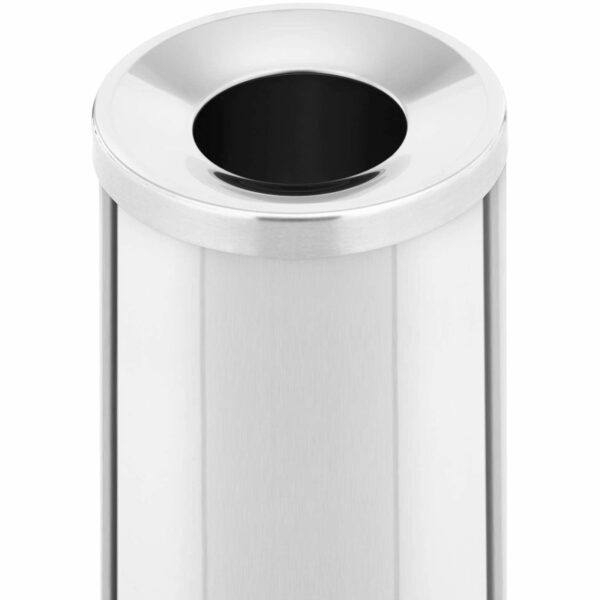 Kosz na odpady śmieci miejski zewnętrzny okrągły śr. 250 x 610 mm STAL srebrny 2 10050318 2
