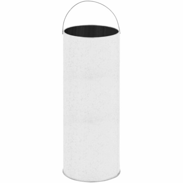 Kosz na odpady śmieci miejski zewnętrzny okrągły śr. 250 x 610 mm STAL srebrny 3 10050318 3