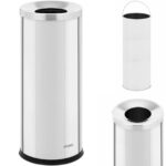 10050318 kosz na odpady smieci miejski zewnetrzny okragly sr 250 x 610 mm stal srebrny ean 4062859120229 hurtownia sklep