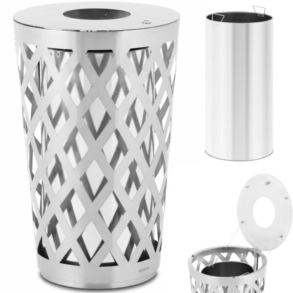 10050322-kosz-na-odpady-smieci-miejski-zewnetrzny-okragly-sr-50-x-80-cm-stal-szary-ean-4062859120267-hurtownia-sklep 10050322 kosz na odpady smieci miejski zewnetrzny okragly sr 50 x 80 cm stal szary ean 4062859120267 hurtownia sklep