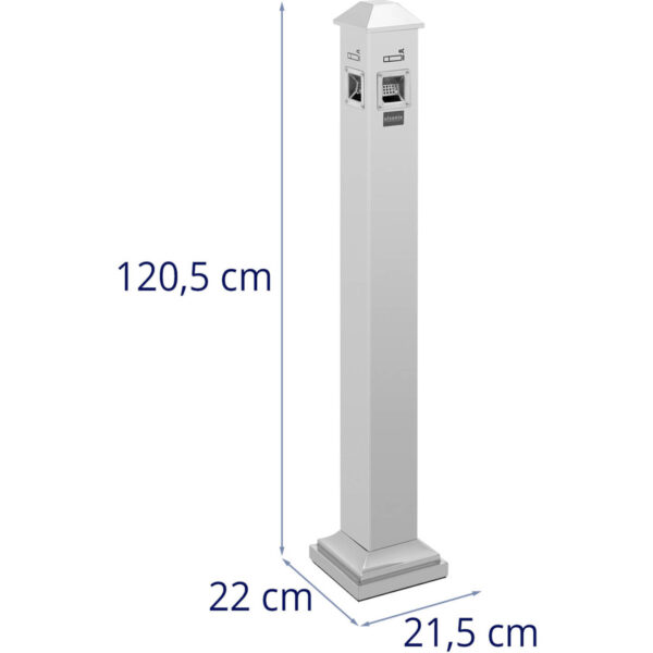 Popielnica popielniczka wolnostojąca zamykana 3.5 l - srebrna 4 10050420 4
