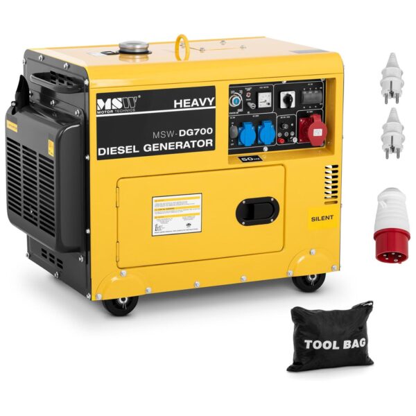 Agregat generator prądotwórczy diesel mobilny chłodzony powietrzem 230/400 V 4.4 kW 5.5 kVA 14.5 l 1 10061192 1
