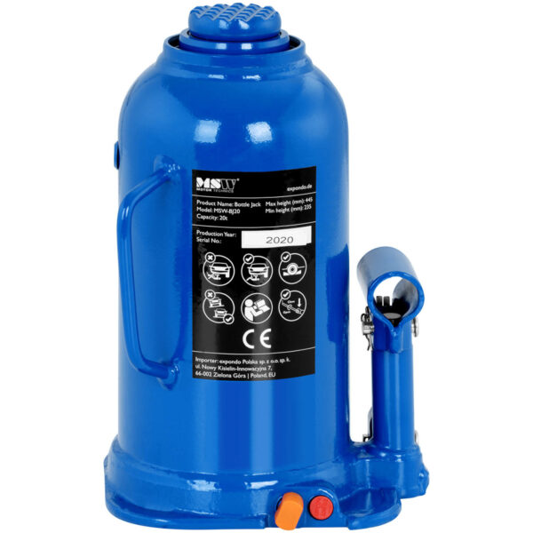 Podnośnik lewarek hydrauliczny słupkowy butelkowy 235 - 445 mm 20 t 4 10061284 4