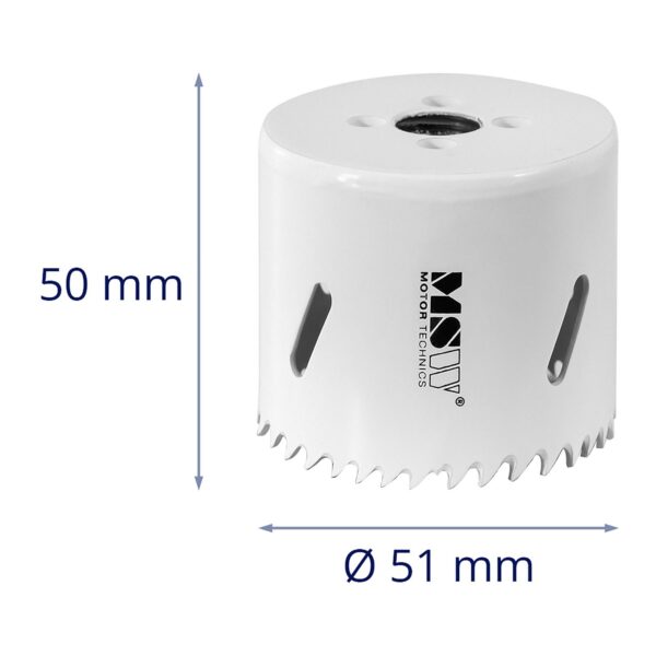 Otwornica bimetalowa wiertło do metalu drewna tworzyw sztucznych śr. 51 mm 3 10061796 3