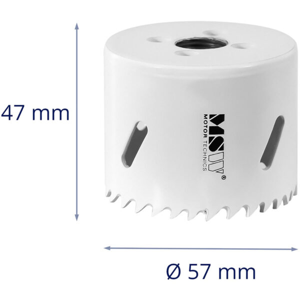Otwornica bimetalowa wiertło do metalu drewna tworzyw sztucznych śr. 57 mm 3 10061797 3