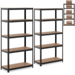 10061975 regal magazynowy metalowy 5 polek 875 kg 90 x 40 x 180 cm szaroniebieski 2 szt ean 4062859091109 hurtownia zielona gora