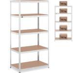 10061981 regal magazynowy metalowy 5 polek 750 kg 100 x 60 x 197 cm szary ean 4062859091161 hurtownia zielona gora