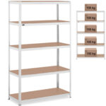 10061982 regal magazynowy metalowy 5 polek 750 kg 120 x 50 x 197 cm szary ean 4062859091178 hurtownia zielona gora