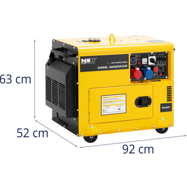 Agregat prądotwórczy generator prądu Diesel 16 l 240/400 V 6000 W AVR 6 10062300 6