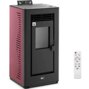 Piec piecyk kominek na pellet wolnostojący z pilotem 50-225 m3 9000 W - obrazek 2