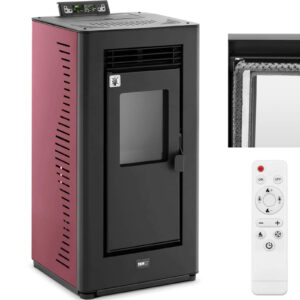 Piec piecyk kominek na pellet wolnostojący z pilotem 50-225 m3 9000 W - obrazek 1