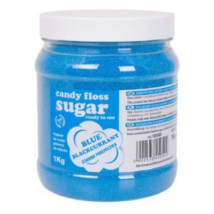Kolorowy cukier do waty cukrowej niebieski o smaku czarnej porzeczki 1kg 4 Kolorowy cukier do waty cukrowej niebieski o smaku czarnej porzeczki 1kg - obrazek 1