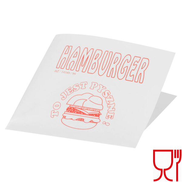 Opakowanie torebka koperta na HAMBURGERA 15x15cm foliowana powlekana 200szt. 1 1008905 opakowanie koperta papierowa na hamburgera burgera hurtownia producent zielona gora