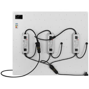 Lampa do uprawy wzrostu roślin pełne spektrum 72 x 60 cm 1404 LED 600 W srebrna - obrazek 3