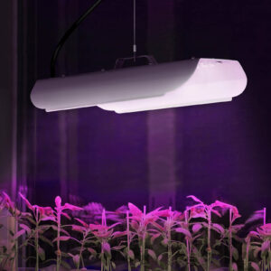 Lampa do wzrostu uprawy roślin pełne spektrum 25 x 17 cm 136 LED 100 W srebrna - obrazek 5