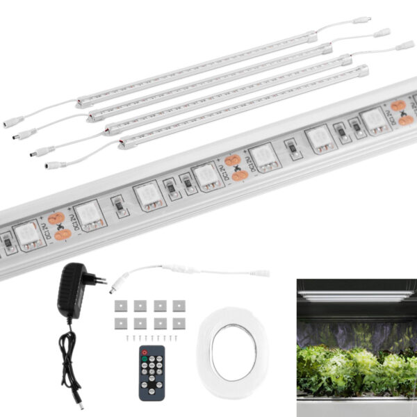 10090206-lampa-do-uprawy-wzrostu-roslin-120-diod-led-50-cm-20-w-4-szt-srebrna-ean-4062859022721-hurtownia-zielona-gora 10090206 lampa do uprawy wzrostu roslin 120 diod led 50 cm 20 w 4 szt srebrna ean 4062859022721 hurtownia zielona gora