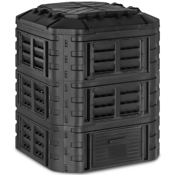 Kompostownik modułowy do ogrodu na odpadki organiczne 93 x 93 x 110 cm 860 l 1 10090211 1