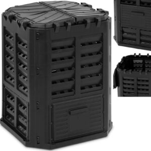 Kompostownik ogrodowy na odpadki organiczne 68 x 68 x 84 cm 360 l 5 Kompostownik ogrodowy na odpadki organiczne 68 x 68 x 84 cm 360 l - obrazek 1